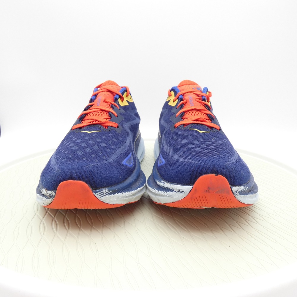 Hoka One One Clifton 9 Mens 10 Deep Lake Ceramic Blue Orange 1127895 BBDGB - Picture 2 of 10